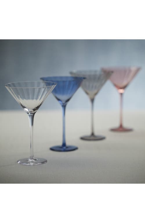 Zodax Malden Optic Set Of 4 Martini Glasses In Gray