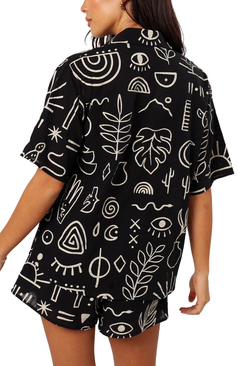 Petal & Pup Isabella Two-Piece Cotton Button-Up Shirt & Shorts Set, Alternate, color, 