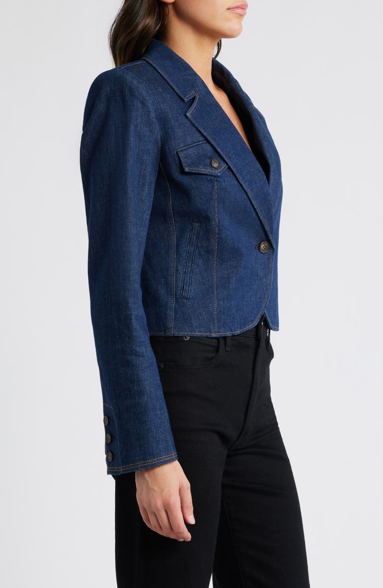 PAIGE Betania Crop Denim Blazer, Alternate, color, 