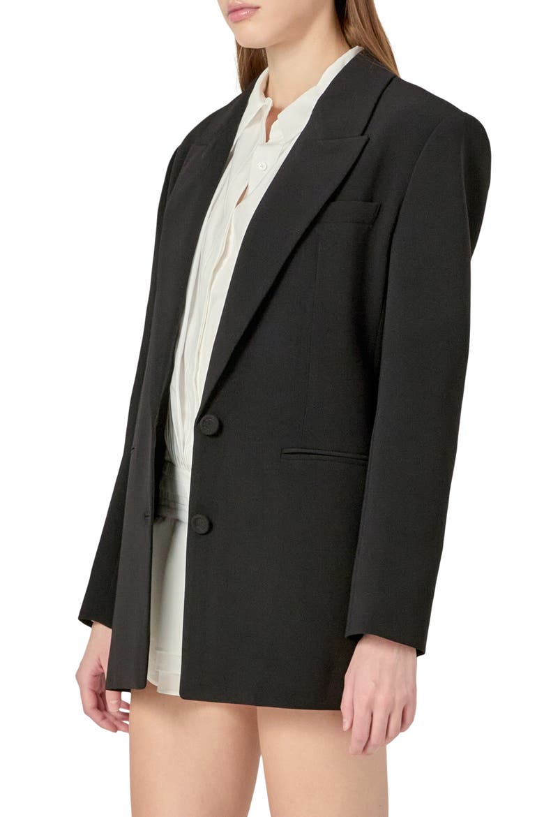 Timeless Blazer, Alternate, color, BLACK