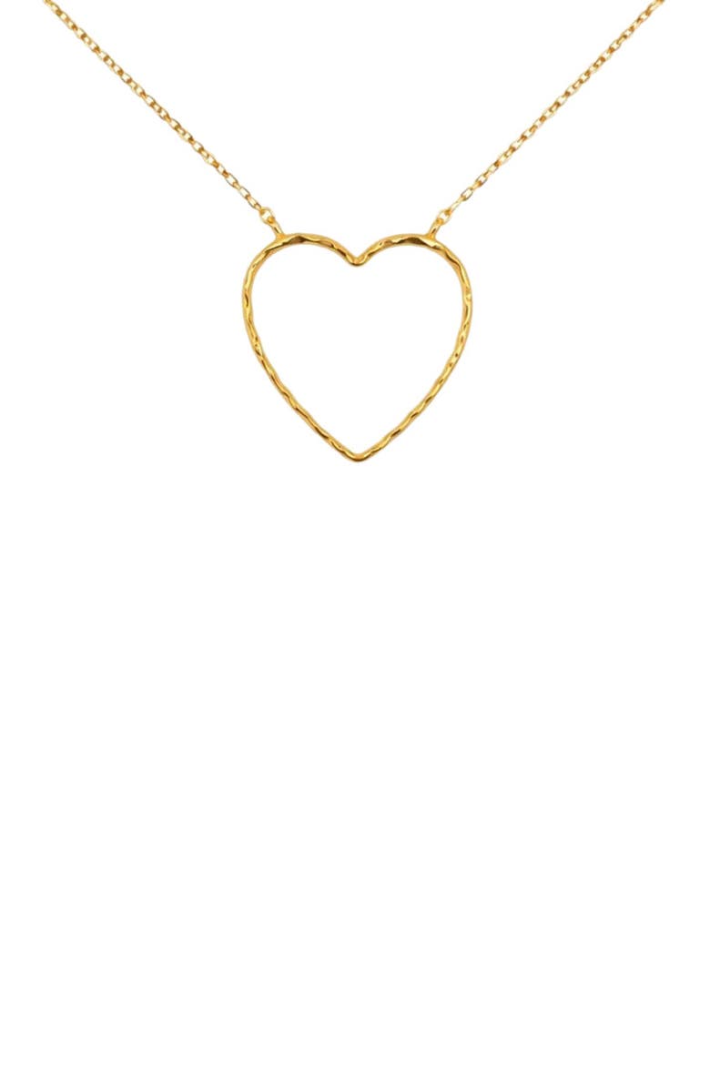 Open Heart Gold Necklace, Main, color, Gold