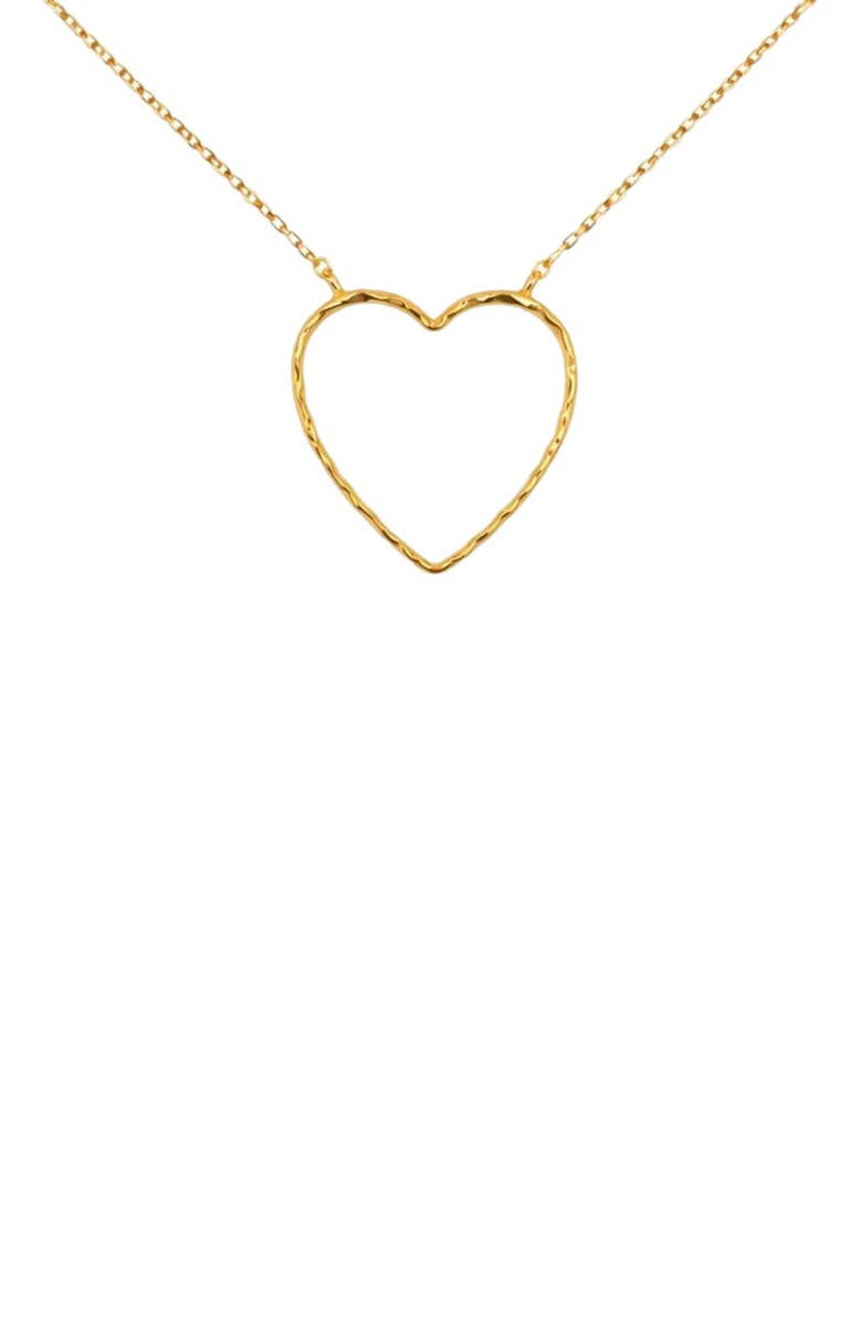 Erin McDermott Jewelry Open Heart Gold Necklace, Main, color, 