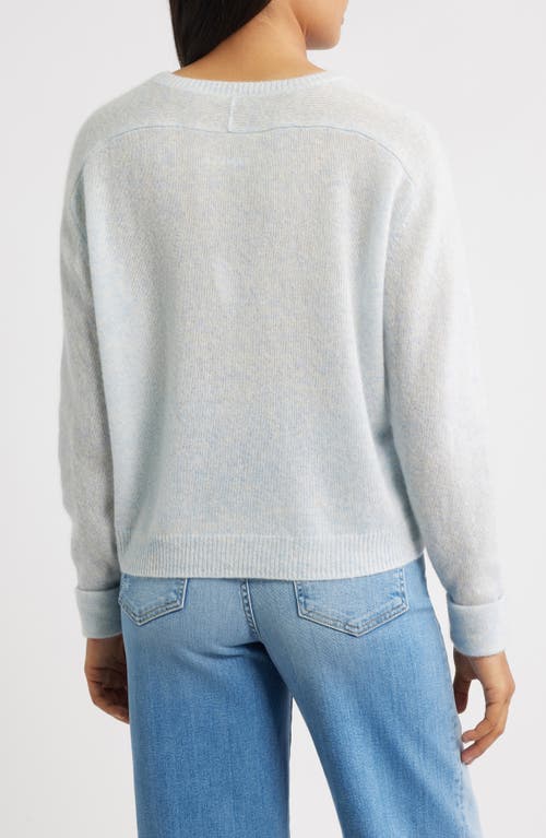Margaret O'leary Crewneck Rolled Cuff Cashmere & Silk Sweater In White