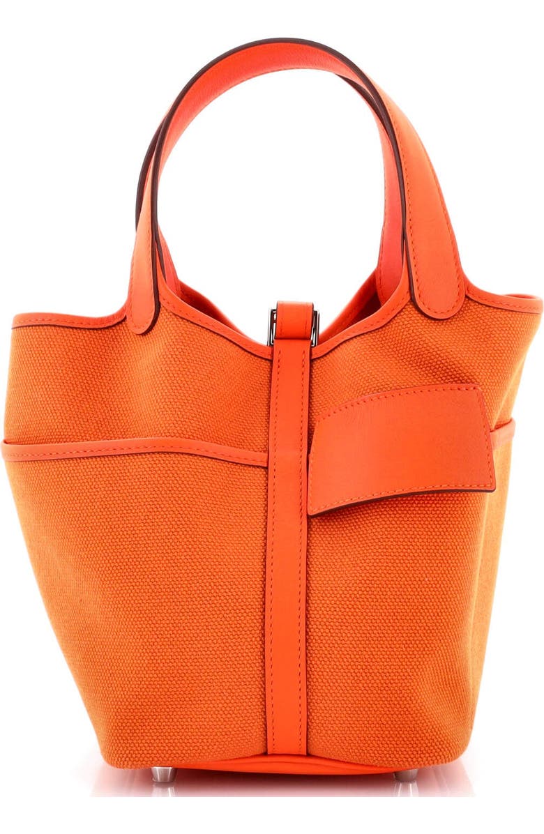 Pre-Owned Hermes Cargo Picotin Lock Bag Canvas and Swift PM, Alternate, color,