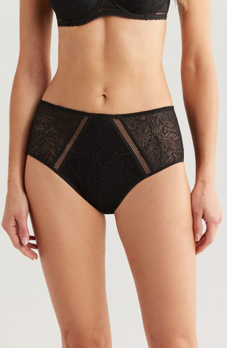Simone Perele Comete Retro Briefs, Main, color, Black