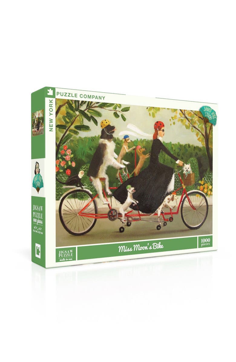 NEW YORK PUZZLE COMPANY Miss Moon's Bike 1000 Piece Puzzle, Alternate, color, NO COLOR