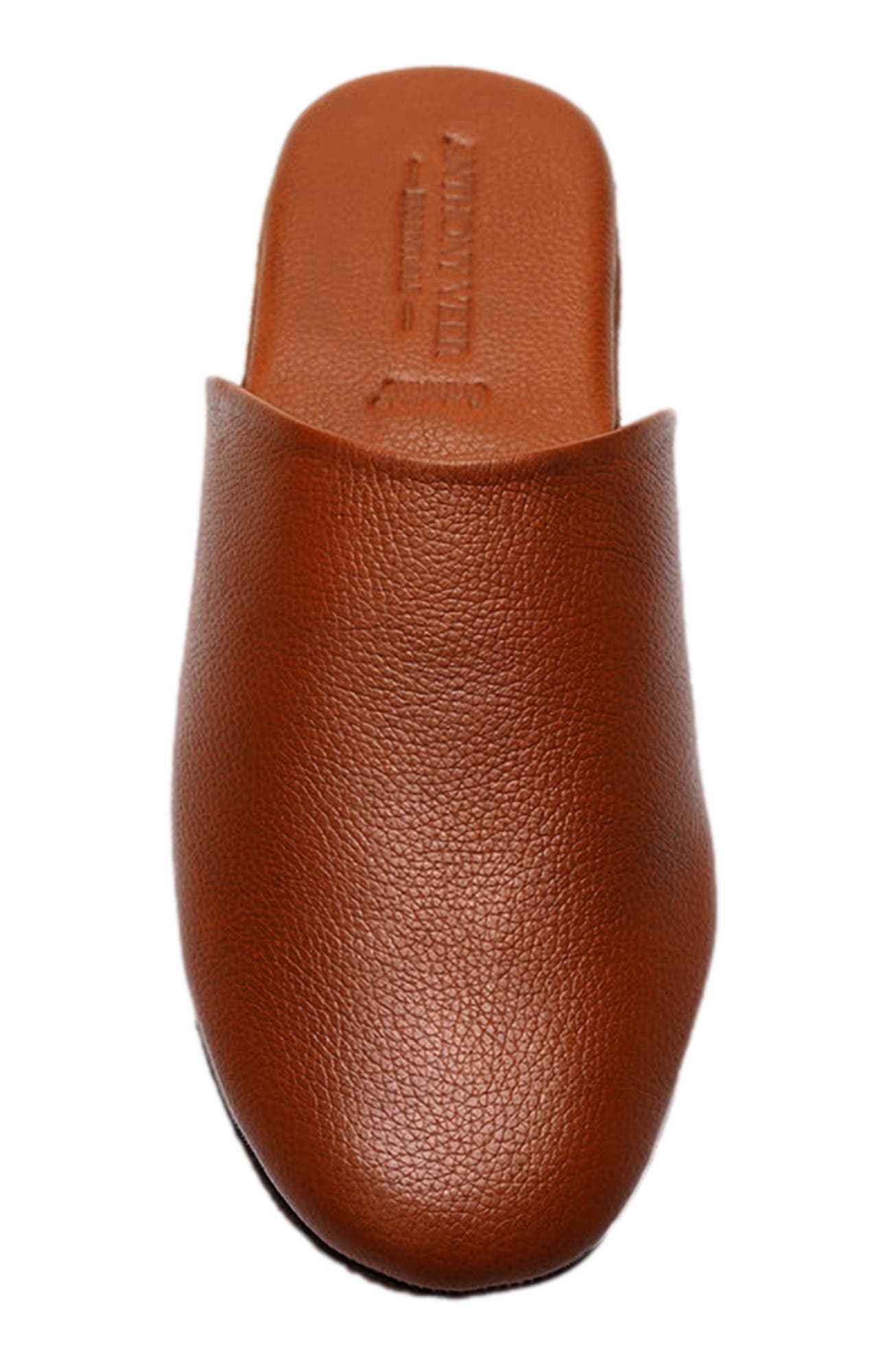 Anthony Veer Clark House Slippers, Alternate, color, Tan Pebble Leather