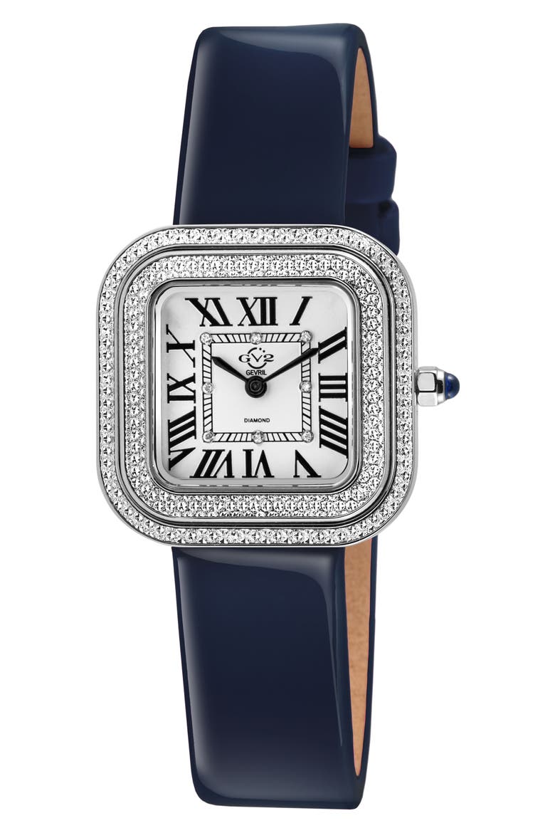 Bellagio Diamond Swiss Bracelet Watch, 30mm, Main, color, DARK BLUE