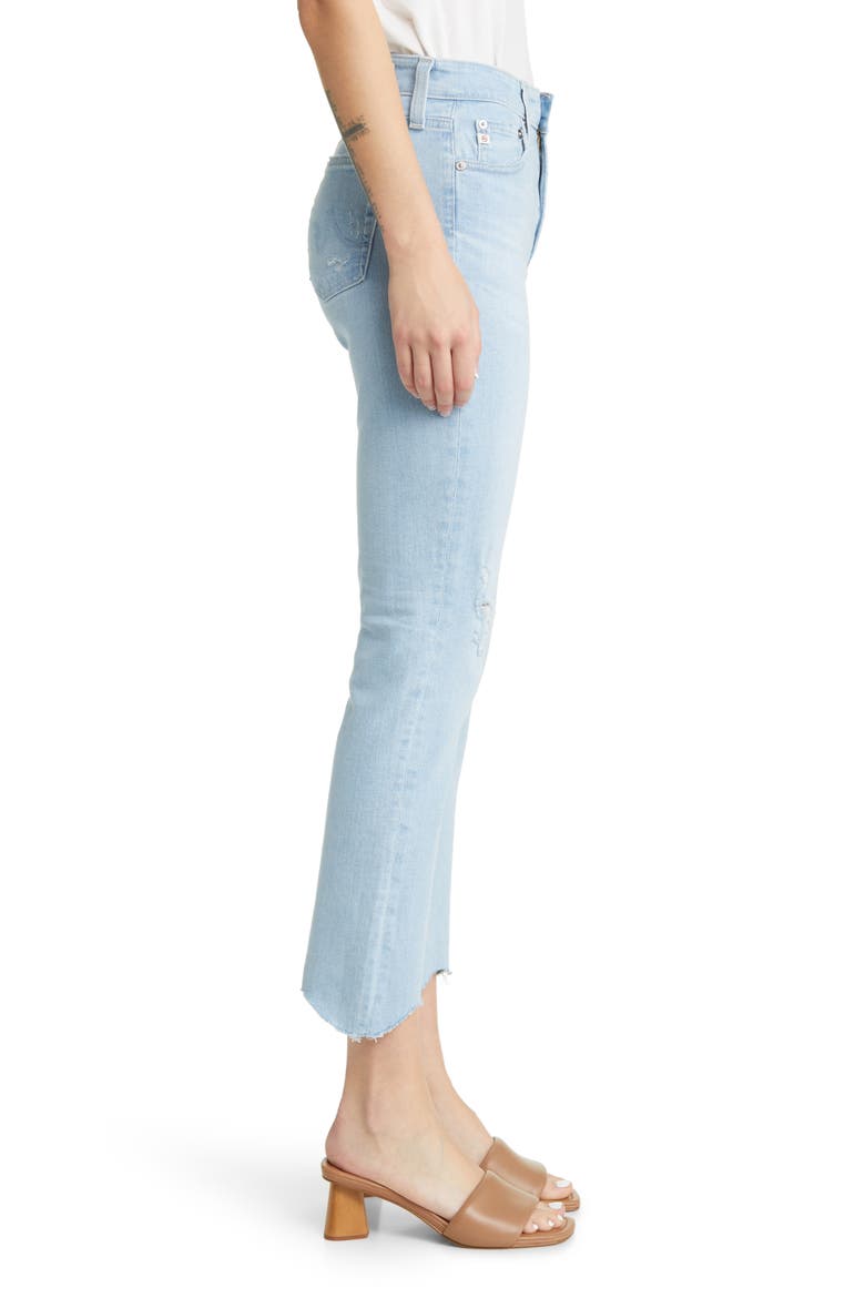 Mari Scallop Raw Hem Ankle Slim Jeans, Alternate, color, 21 YEARS DAYLIGHT