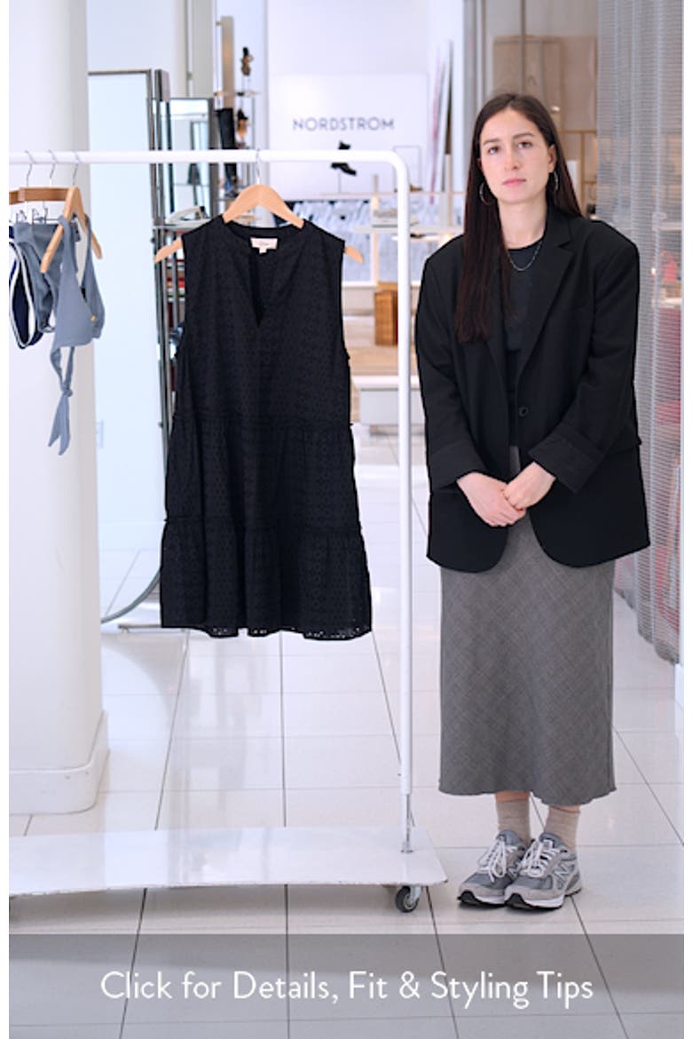 Eyelet Tiered Sleeveless Cover-Up Minidress video