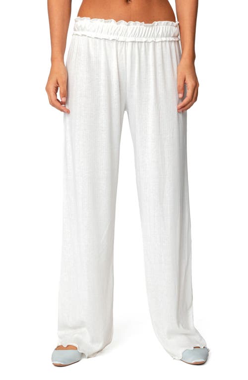 Edikted Sylvia Pointelle Pants In White