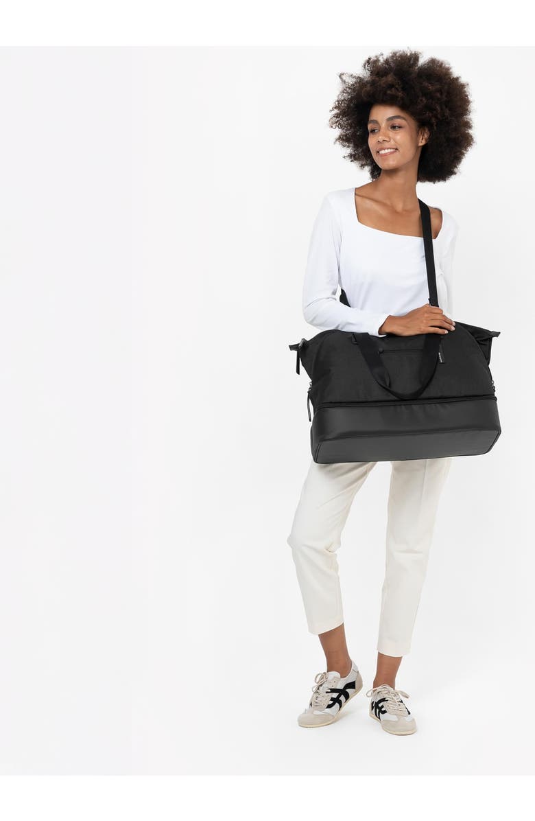 Sherpani Boston Anti-Theft Tote Duffel for Women with Removable Shoe Compartment, Alternate, color, Carbon