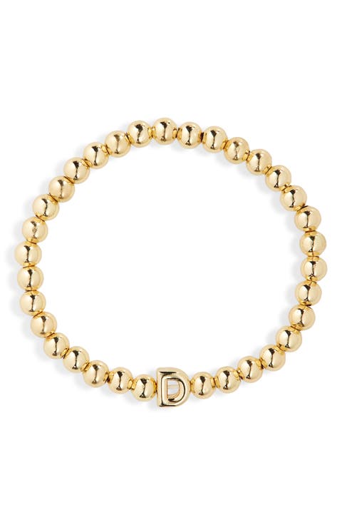 Pisa Initial Beaded Stretch Bracelet