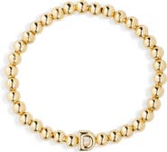 BaubleBar Pisa Initial Beaded Stretch Bracelet