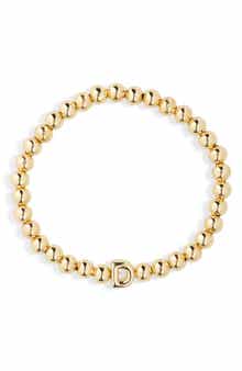 BaubleBar Pisa Initial Beaded Stretch Bracelet