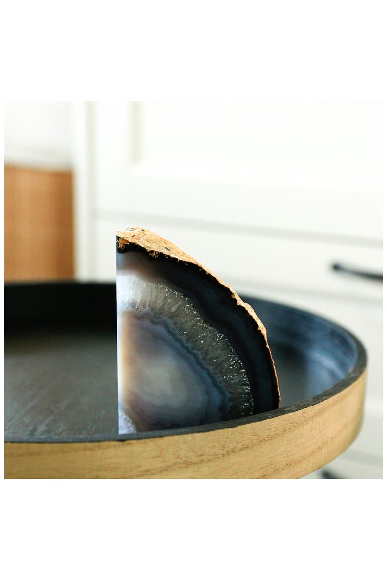 Medium Agate Bookend, Alternate, color, GREY