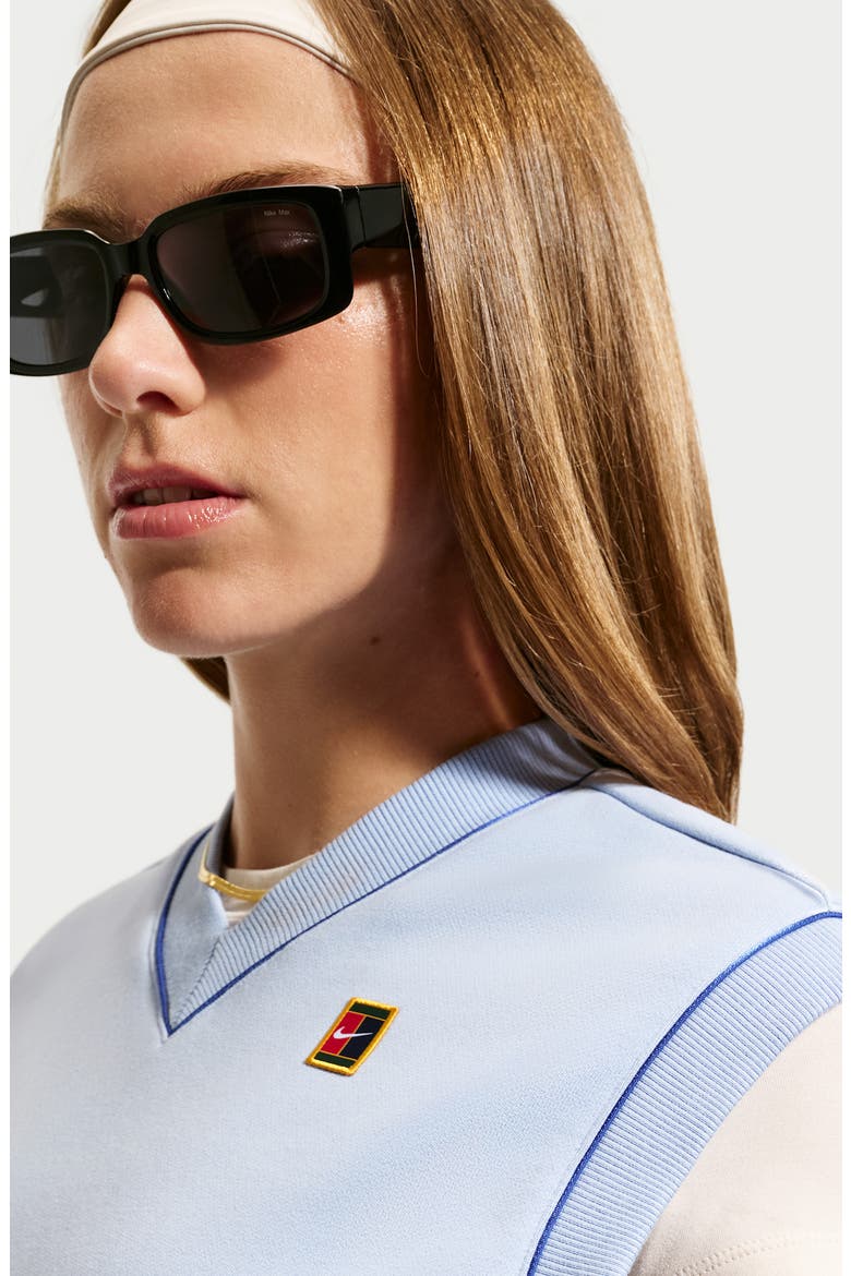 V-Neck Tennis Vest, Alternate, color, ALUMINUM