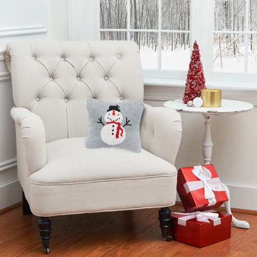 C & F Home C&f Home Winter Snowman Knitted Small/petite Accent Pillow, 10" X 10" Christmas In Gray
