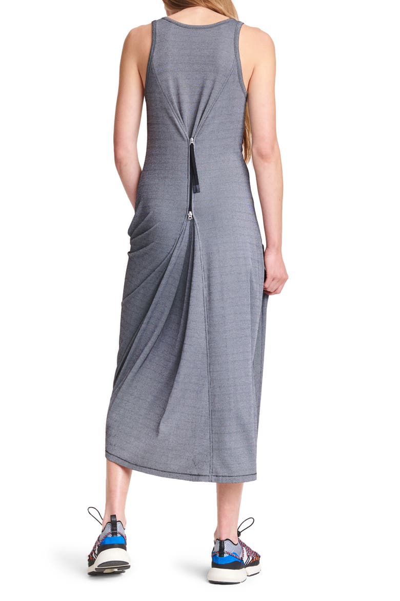 Quinn Zip Tank Dress, Alternate, color, BLACK/ WHITE