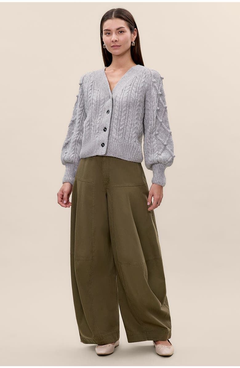 Rebecca Taylor Petra Cardigan, Alternate, color, Light Grey