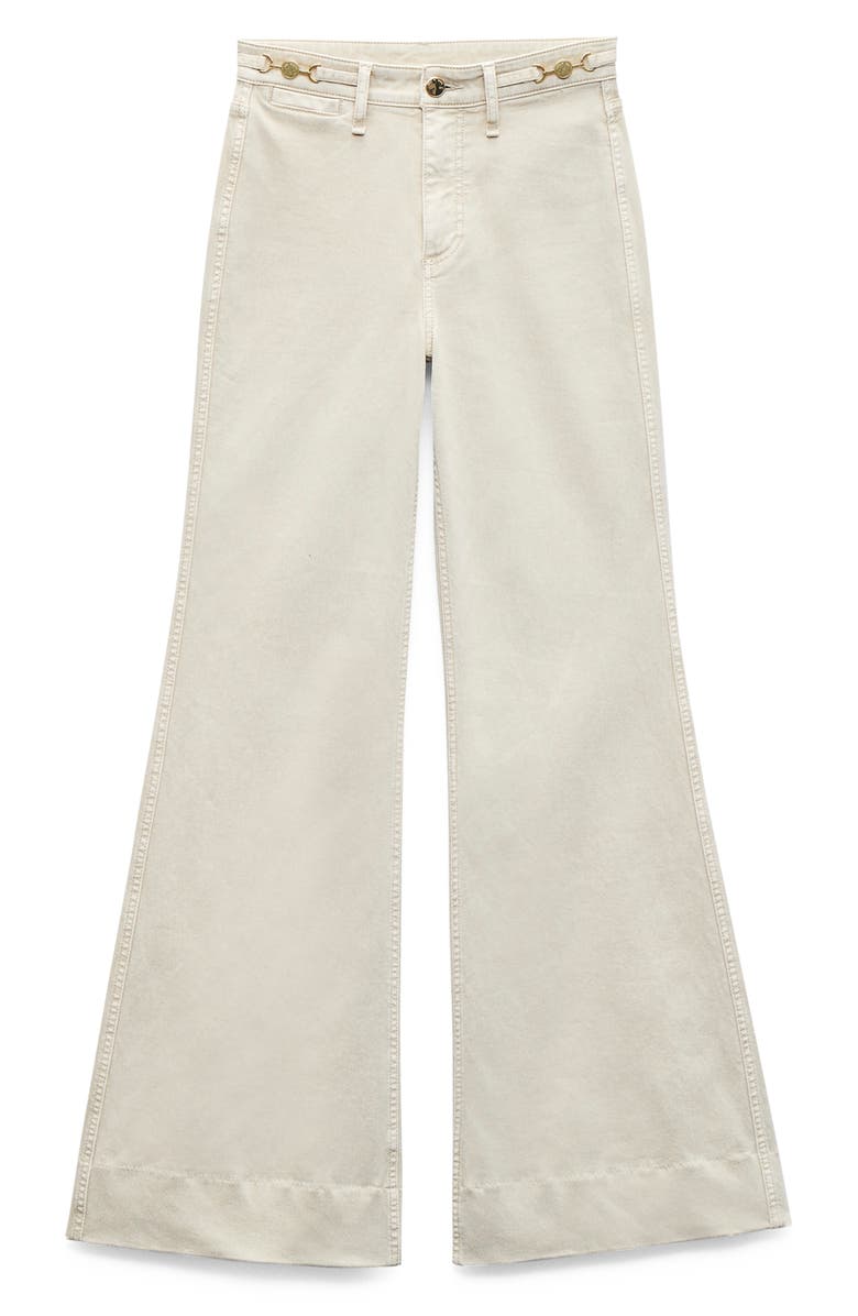 rag & bone Skylar High Waist Flare Trouser Jeans, Alternate, color, Sandstone