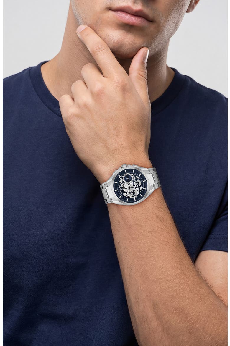 Jackson Bracelet Chronograph Watch, 41.5mm, Alternate, color, SILVER