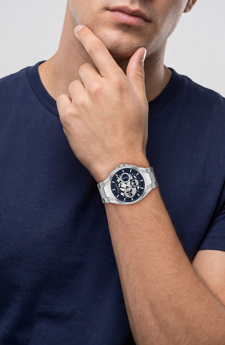 COACH Jackson Bracelet Chronograph Watch, 41.5mm, Alternate, color, Silver