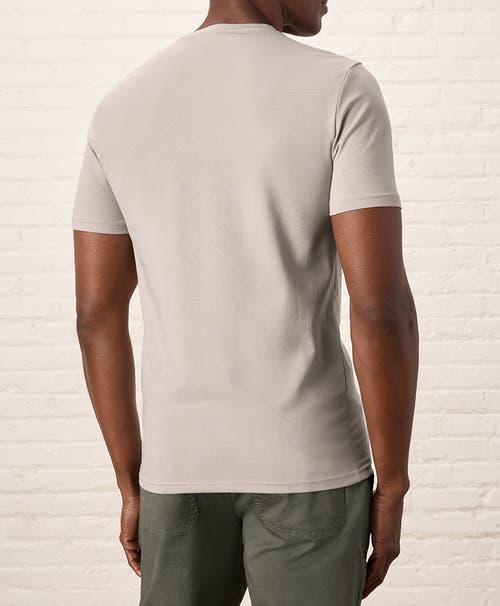 Pact Organic Cotton Luxe Stretch Jersey Slim Crew Neck Tee In Nickel
