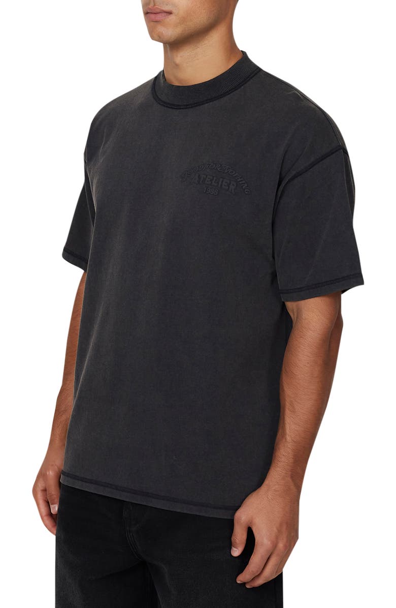Good For Nothing Men's Float Washed  Relaxed T-shirt, Alternate, color, Black