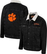COLOSSEUM X WRANGLER Men's Colosseum x Wrangler Charcoal Clemson Tigers Western Button-Up Denim Jacket