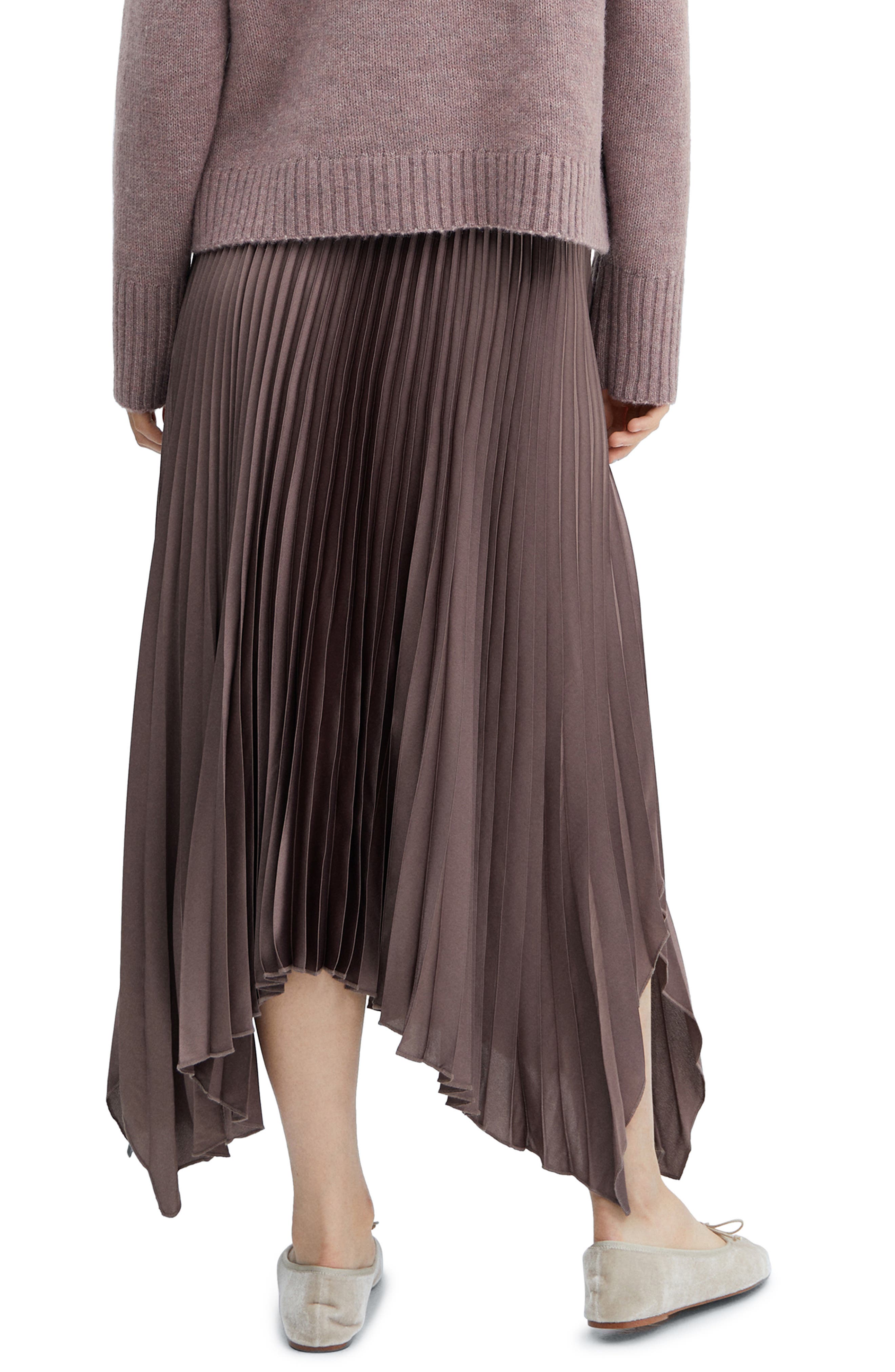Handkerchief Hem Pleated Skirt - image 2