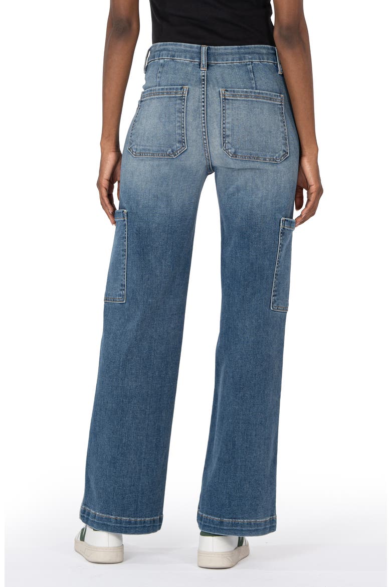 Jodi Fab Ab High Waist Wide Leg Cargo Jeans, Alternate, color, CREATIVE