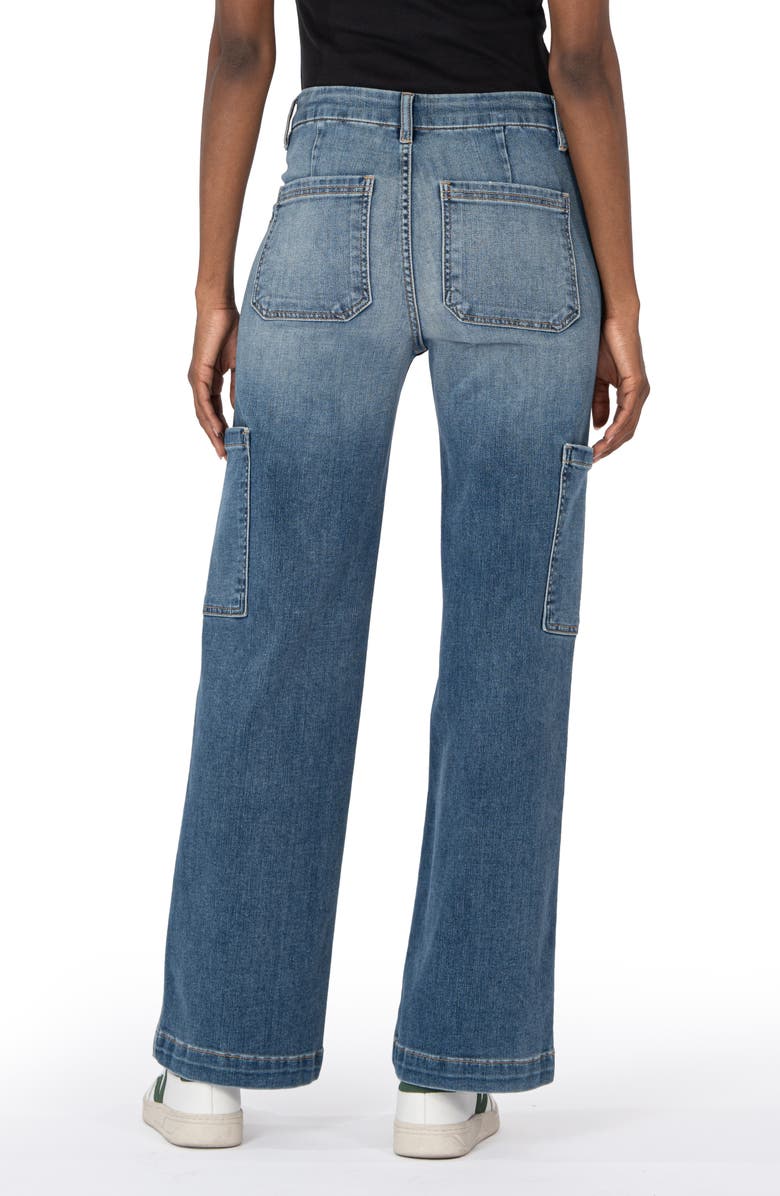 KUT from the Kloth Jodi Fab Ab High Waist Wide Leg Cargo Jeans, Alternate, color, 
