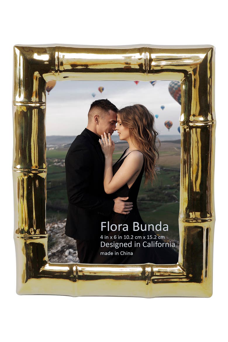 Bamboo Ceramic Picture Frame, Main, color, GOLD