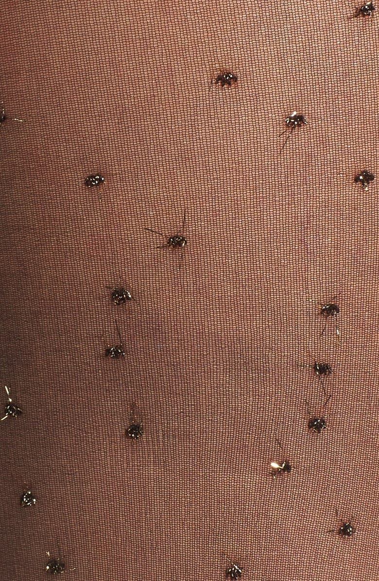 Commando 'Glitter Pin Dot' Tights, Alternate, color, 