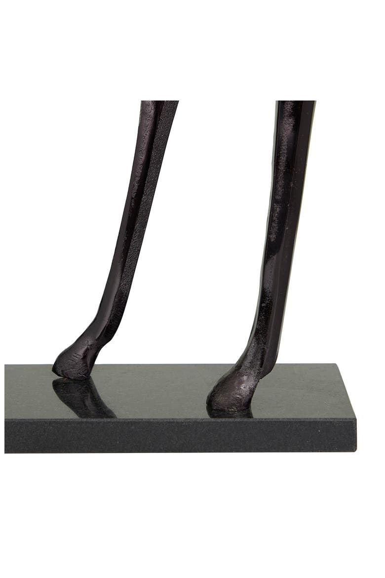 Black Aluminum Contemporary Horse Sculpture, Alternate, color, BLACK