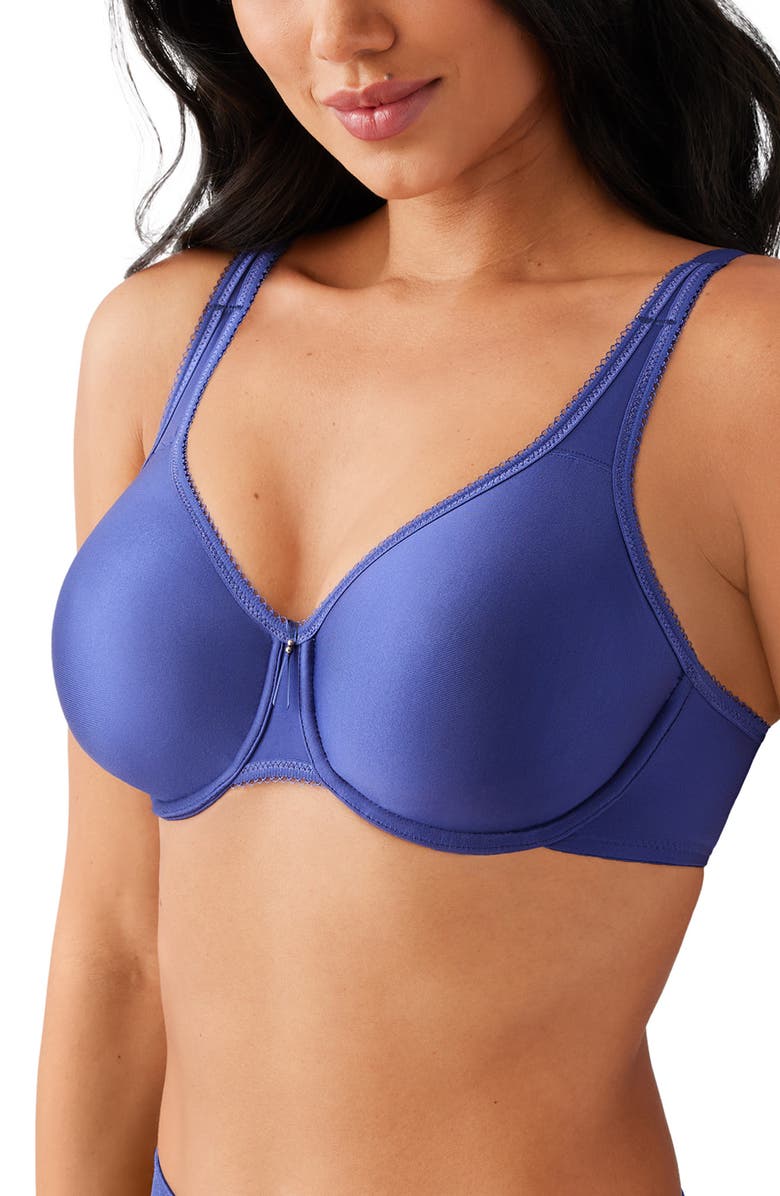 Wacoal Basic Beauty Seamless Underwire Bra, Alternate, color, Skipper Blue