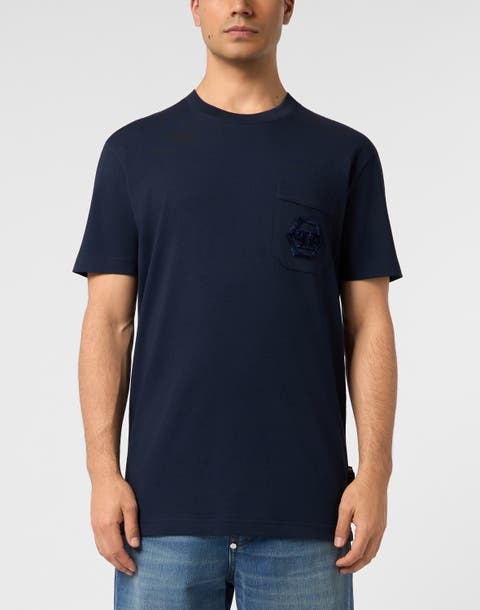 Round Neck T-shirt Hexagon Pocket Men