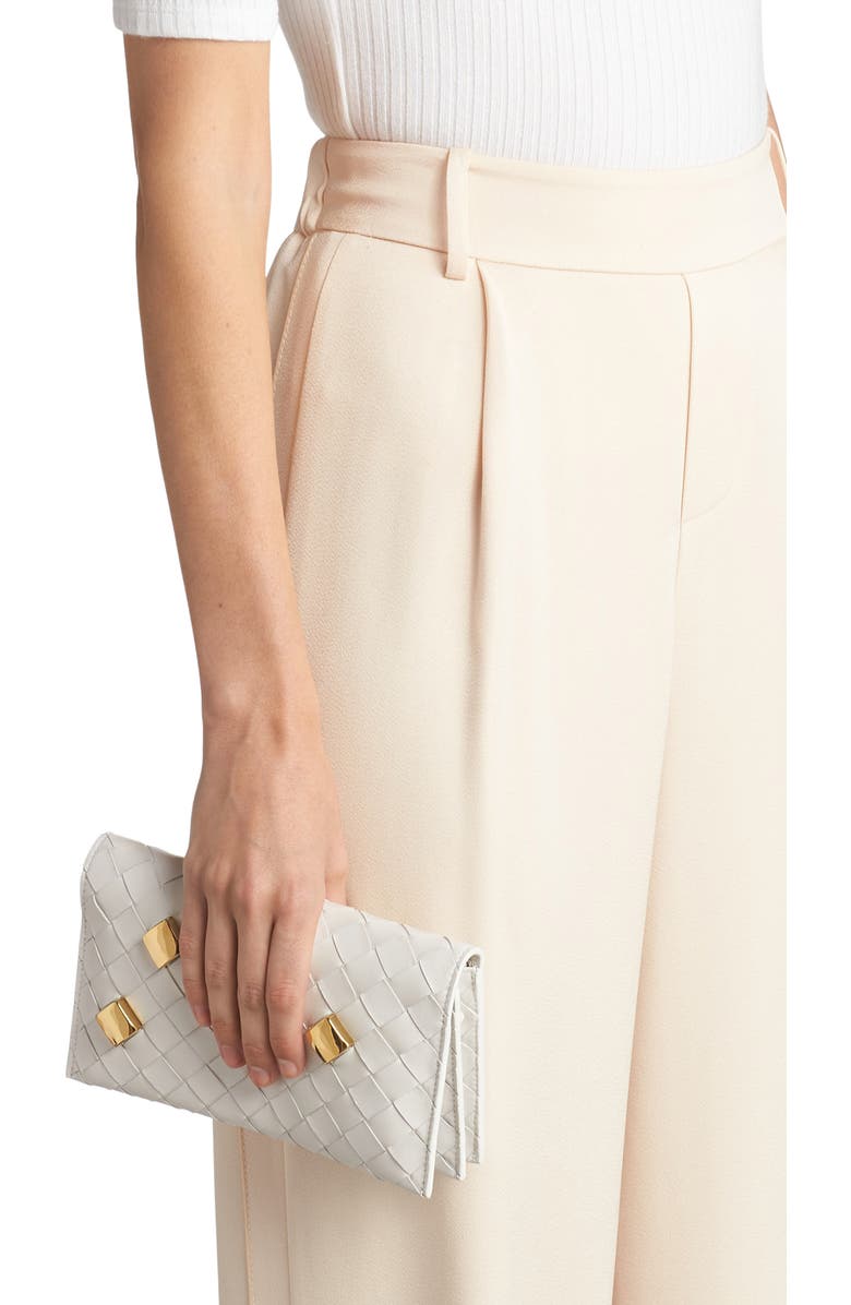 Bottega Veneta Embellished Intrecciato Leather Wallet on a Strap, Alternate, color,