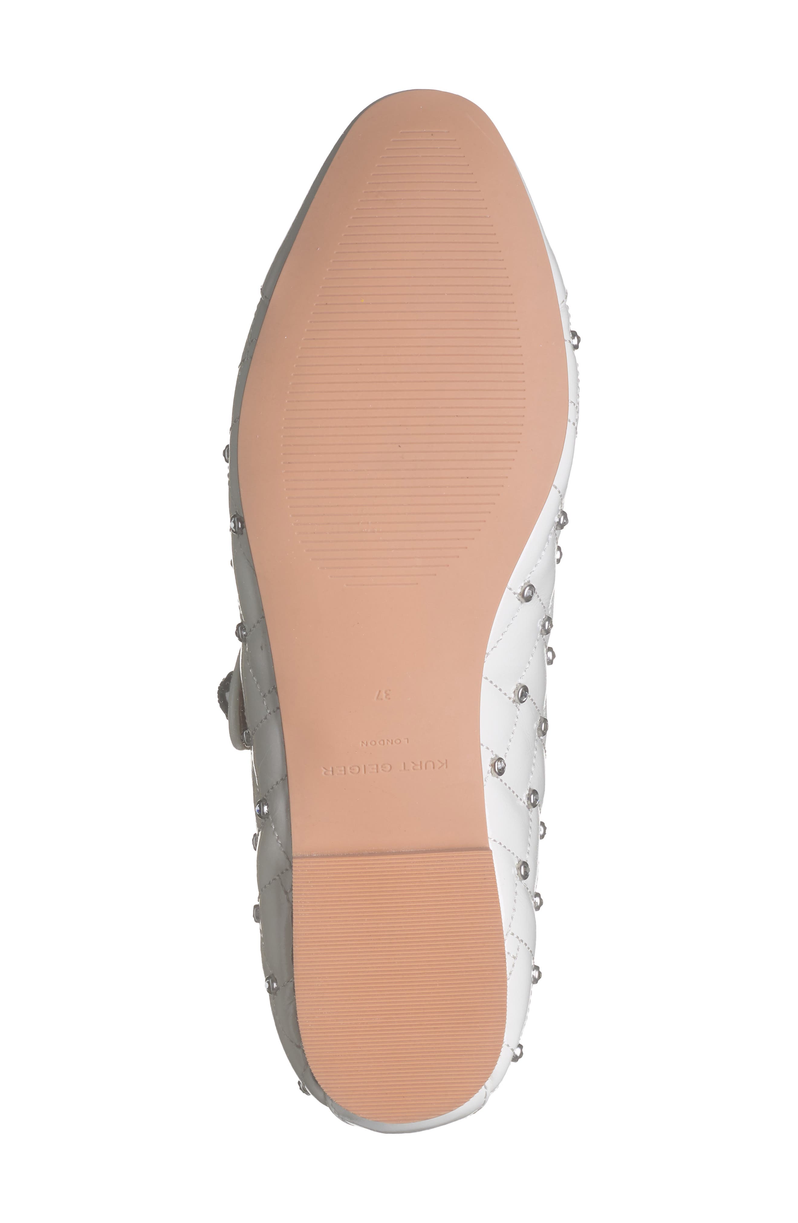 Kurt Geiger London Orbit Embellished Ballet Flat, Alternate, color, Bone