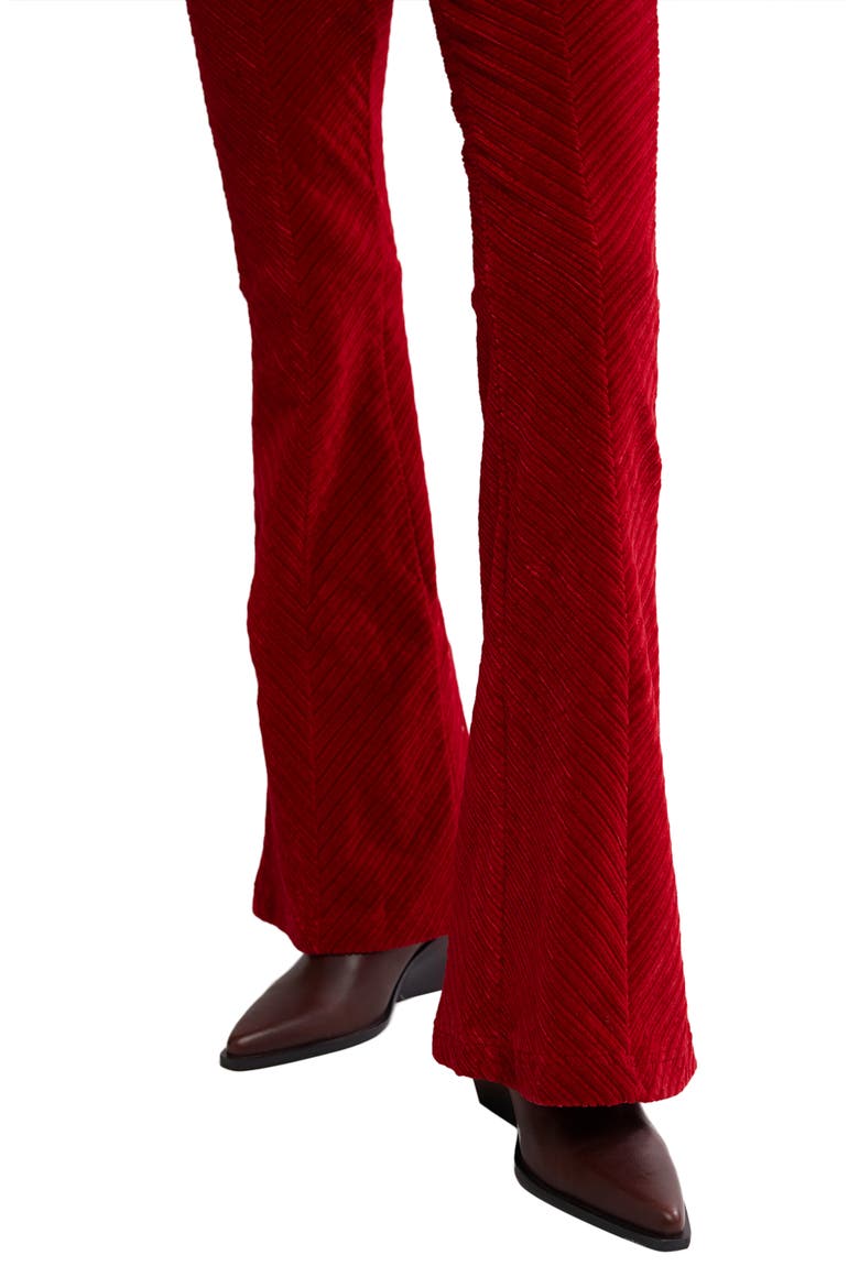 Penny Flare Velvet Pants, Alternate, color, SALSA