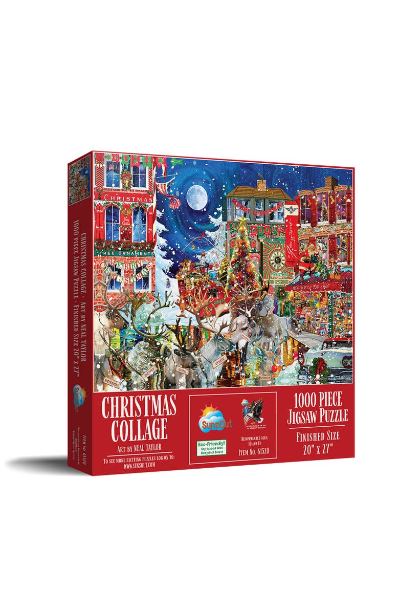 Sunsout Christmas Collage 1000 piece Jigsaw Puzzle for Adults, Main, color, Multicolor