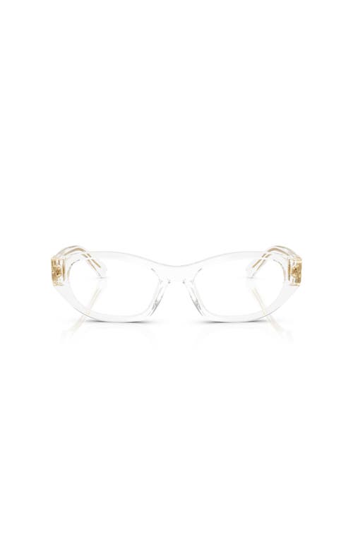 Miu Miu 53mm Irregular Optical Glasses In Transparent