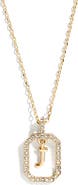 BaubleBar Alicia Intial Pendant Necklace