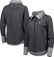 Tommy Bahama Women's Tommy Bahama Heathered Black New Orleans Saints Sport Sun Fade Full-Zip Sweatshirt