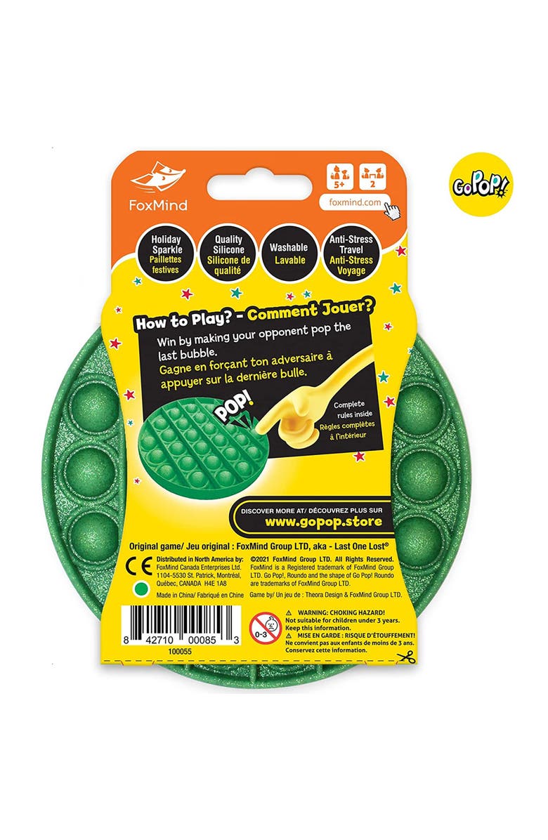 FoxMind Games Go Pop Roundo Holiday Limited Edition Green, Alternate, color, Green