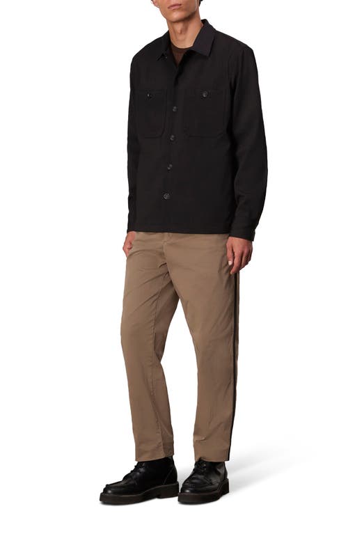Rag & Bone Black Hyde Striped Overshirt In Black Pinstripe