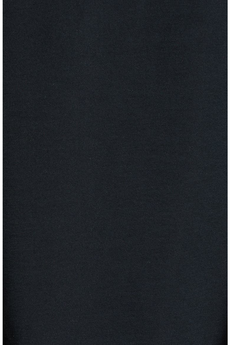 Essential Stretch Cotton Crew Bodysuit, Alternate, color, BLACK