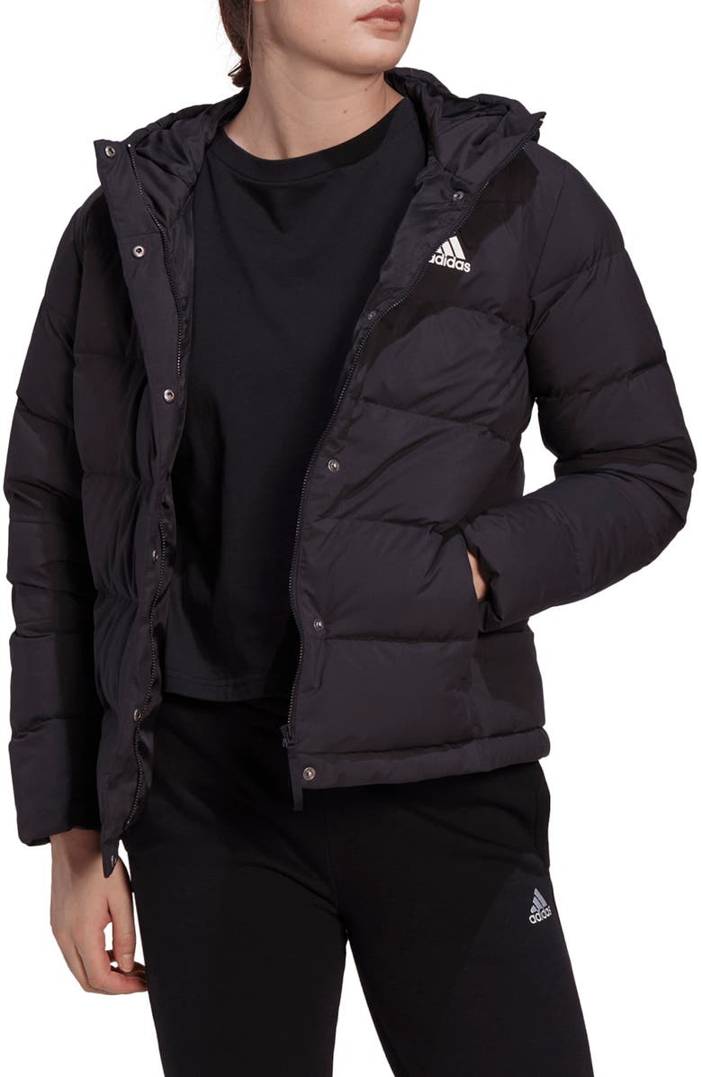 adidas Helionic Hooded 600 Fill Power Down Jacket, Main, color,