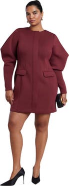 ELOQUII Exaggerated Sleeve Jacket Mini Dress